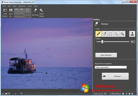 Zrzut ekranu Photo Stamp Remover na Windows 7