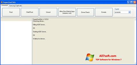 Zrzut ekranu SuperOneClick na Windows 7