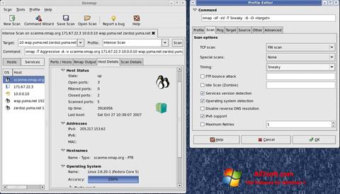 Zrzut ekranu Nmap na Windows 7