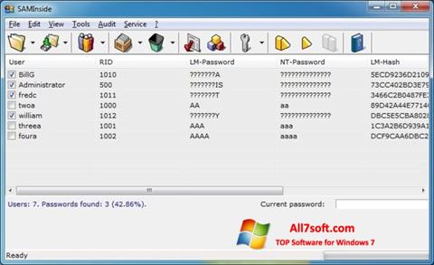 Zrzut ekranu SAMInside na Windows 7