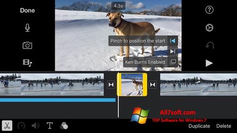 Zrzut ekranu iMovie na Windows 7
