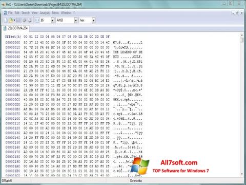 Zrzut ekranu Hex Editor na Windows 7