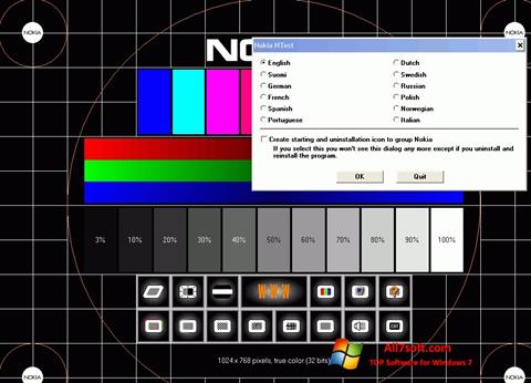 Zrzut ekranu Nokia Monitor Test na Windows 7