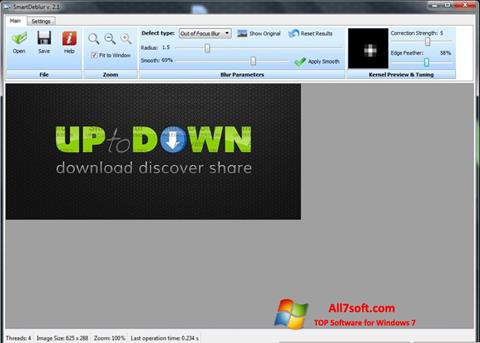 Zrzut ekranu SmartDeblur na Windows 7