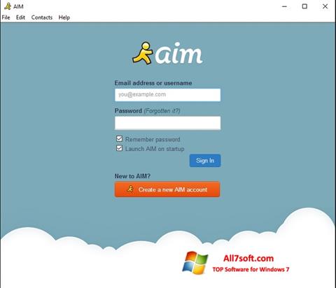 Zrzut ekranu AOL Instant Messenger na Windows 7