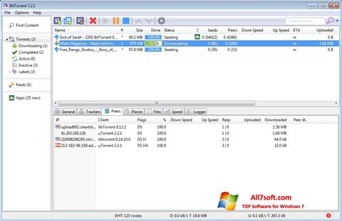 Zrzut ekranu BitTorrent na Windows 7