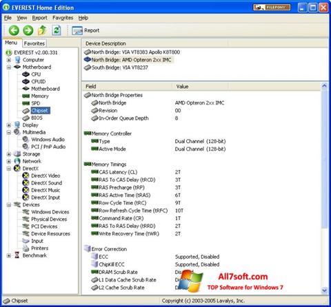 Zrzut ekranu EVEREST Home Edition na Windows 7