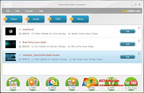 Zrzut ekranu Freemake Video Converter na Windows 7