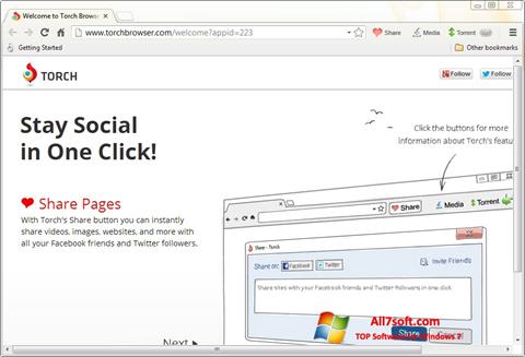 Zrzut ekranu Torch Browser na Windows 7