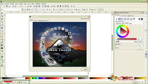 Zrzut ekranu Inkscape na Windows 7