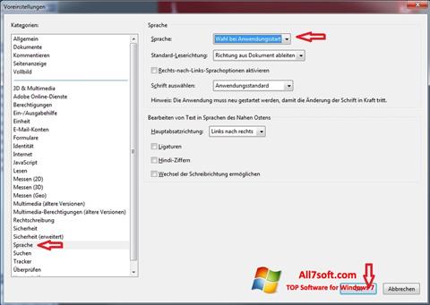 Zrzut ekranu Adobe Reader na Windows 7