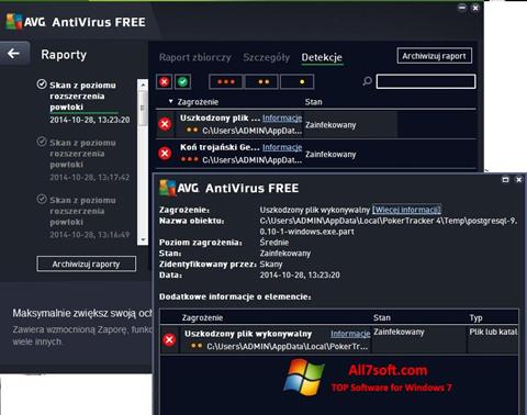 Zrzut ekranu AVG AntiVirus Free na Windows 7