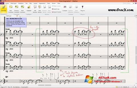 Zrzut ekranu Sibelius na Windows 7