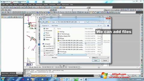 Zrzut ekranu nanoCAD na Windows 7