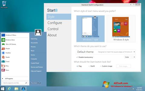 Zrzut ekranu Start8 na Windows 7