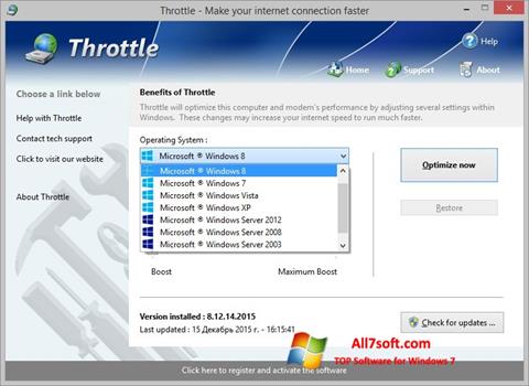 Zrzut ekranu Throttle na Windows 7