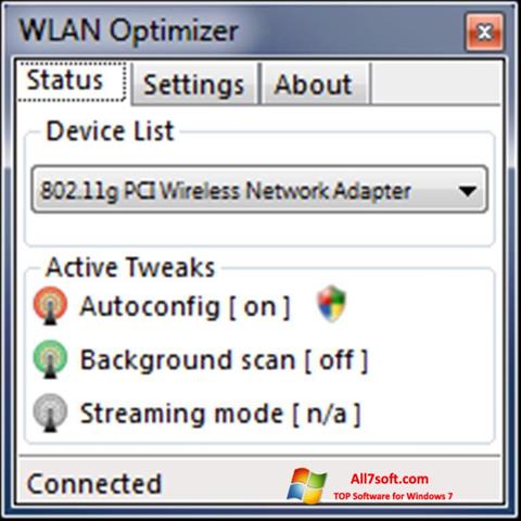 Zrzut ekranu WLAN Optimizer na Windows 7
