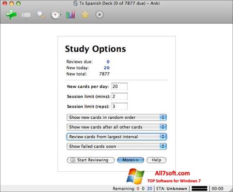Zrzut ekranu Anki na Windows 7