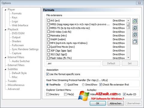Zrzut ekranu Combined Community Codec Pack na Windows 7