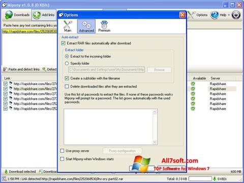 Zrzut ekranu Mipony na Windows 7
