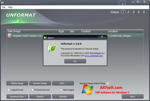 Zrzut ekranu UNFORMAT na Windows 7