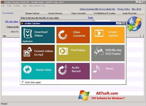 Zrzut ekranu aTube Catcher na Windows 7