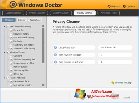 Zrzut ekranu Windows Doctor na Windows 7