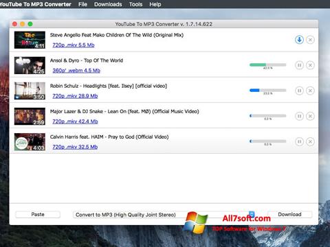 Zrzut ekranu Free YouTube to MP3 Converter na Windows 7