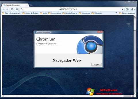 Zrzut ekranu Chromium na Windows 7