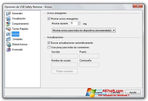 Zrzut ekranu USB Safely Remove na Windows 7