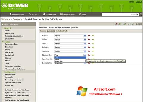 Zrzut ekranu Dr.Web Antivirus na Windows 7