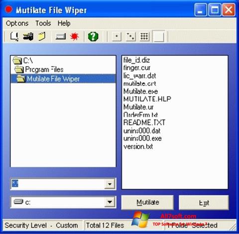Zrzut ekranu Free File Wiper na Windows 7