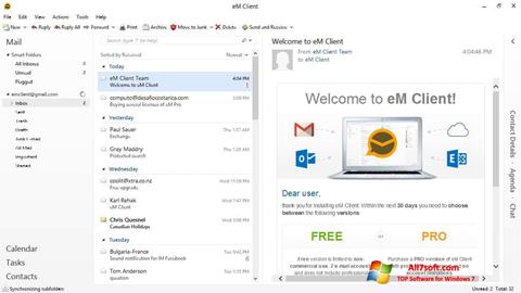 Zrzut ekranu eM Client na Windows 7