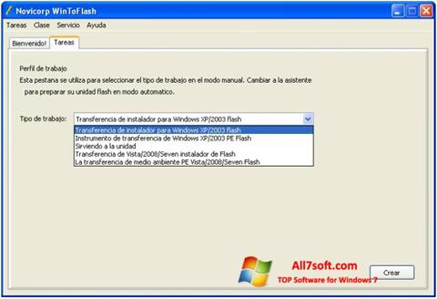 Zrzut ekranu WinToFlash na Windows 7