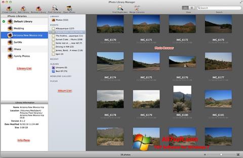 Zrzut ekranu iPhoto na Windows 7