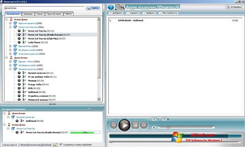 Zrzut ekranu VKontakte DJ na Windows 7