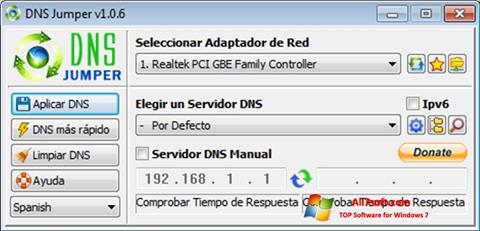 Zrzut ekranu DNS Jumper na Windows 7