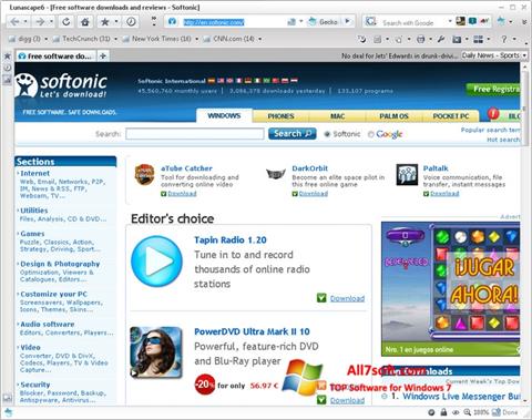Zrzut ekranu Lunascape na Windows 7