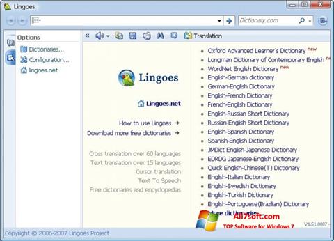 Zrzut ekranu Lingoes na Windows 7