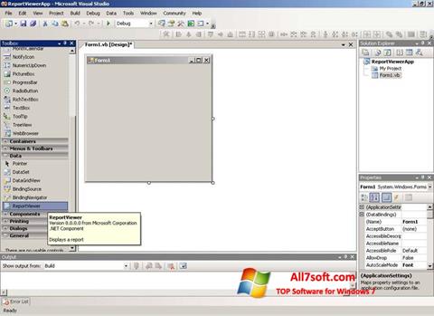 Zrzut ekranu Microsoft Visual Studio Express na Windows 7