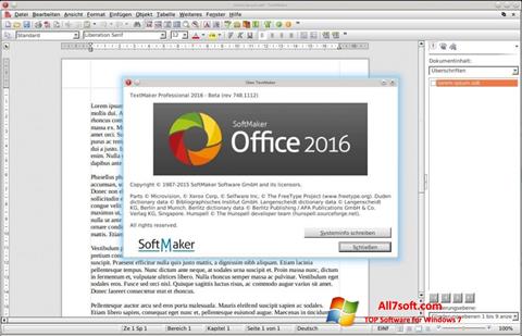 Zrzut ekranu SoftMaker Office na Windows 7