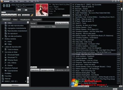 Zrzut ekranu Winamp Lite na Windows 7