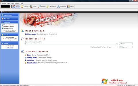 Zrzut ekranu Shareaza na Windows 7