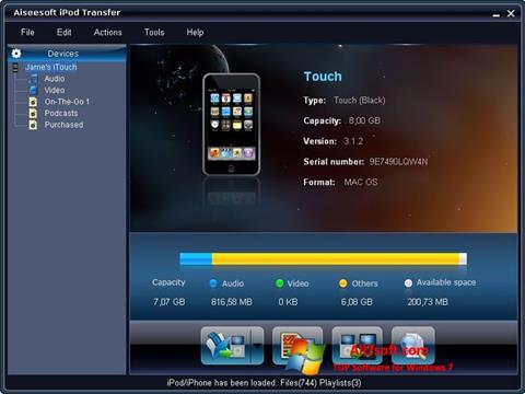 Zrzut ekranu iPhone PC Suite na Windows 7