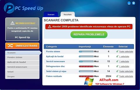 Zrzut ekranu PC Speed Up na Windows 7