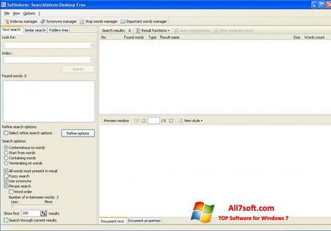 Zrzut ekranu SearchInform na Windows 7