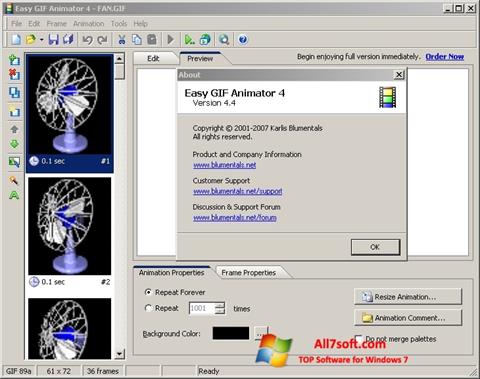 Zrzut ekranu Easy GIF Animator na Windows 7