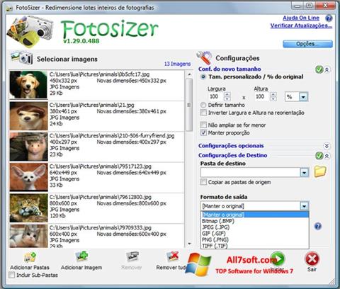 Zrzut ekranu Fotosizer na Windows 7