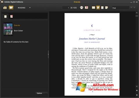 Zrzut ekranu Adobe Digital Editions na Windows 7