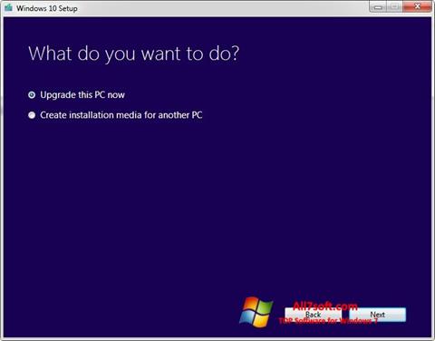 Zrzut ekranu Media Creation Tool na Windows 7